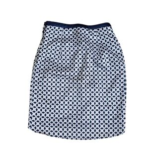 H&M Geometric Print Silky Pencil Skirt Size 2 EUC